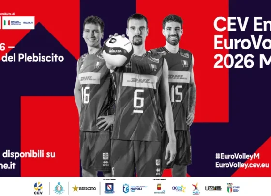 A Napoli in Piazza del Plebiscito i Campionati Europei maschili di pallavolo